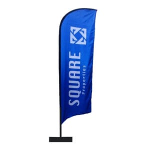 Curve Flags |400cm x 80cm Flag with 400cm Pole and Base